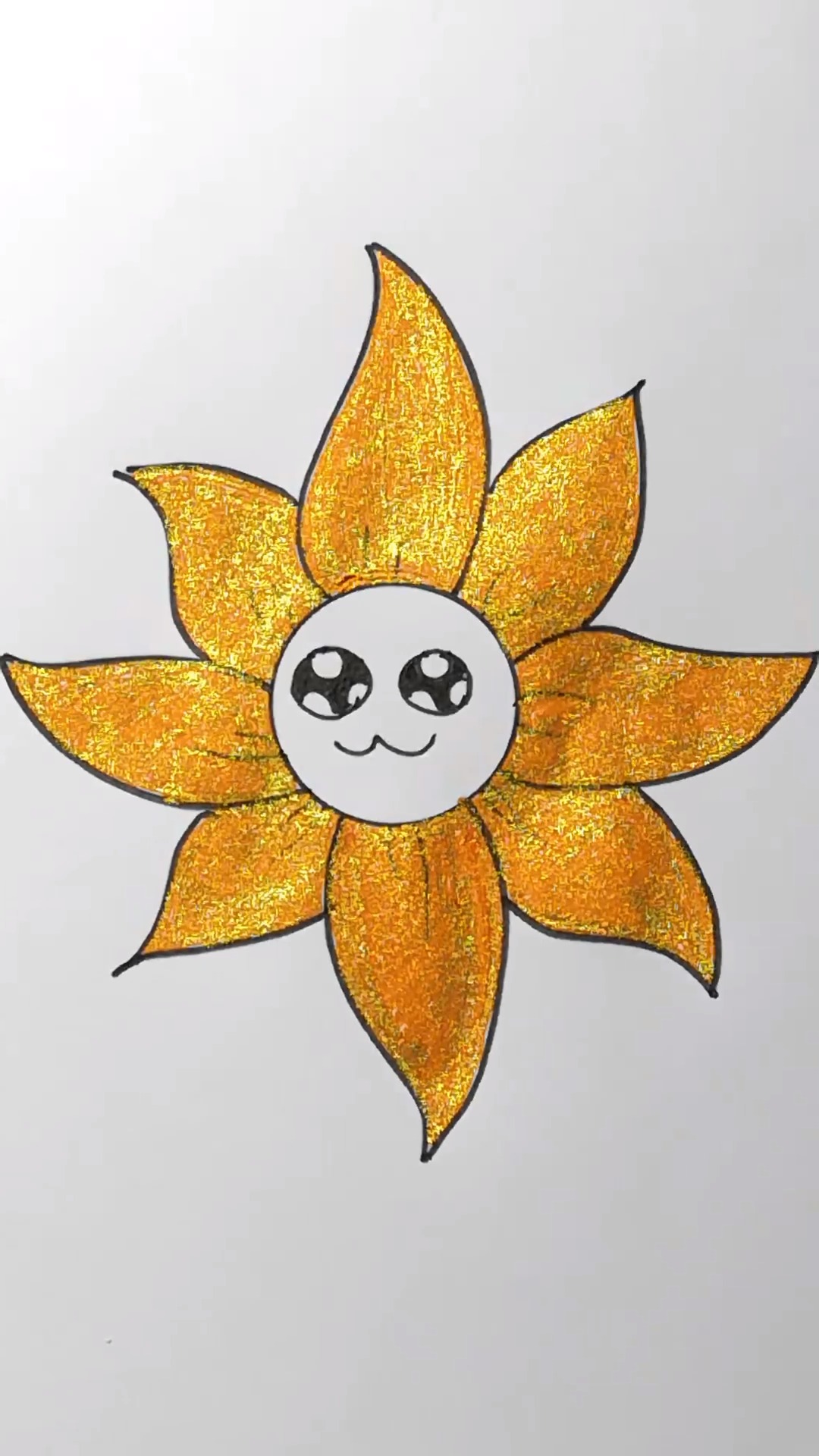 葵花朵朵简笔画六年级图片