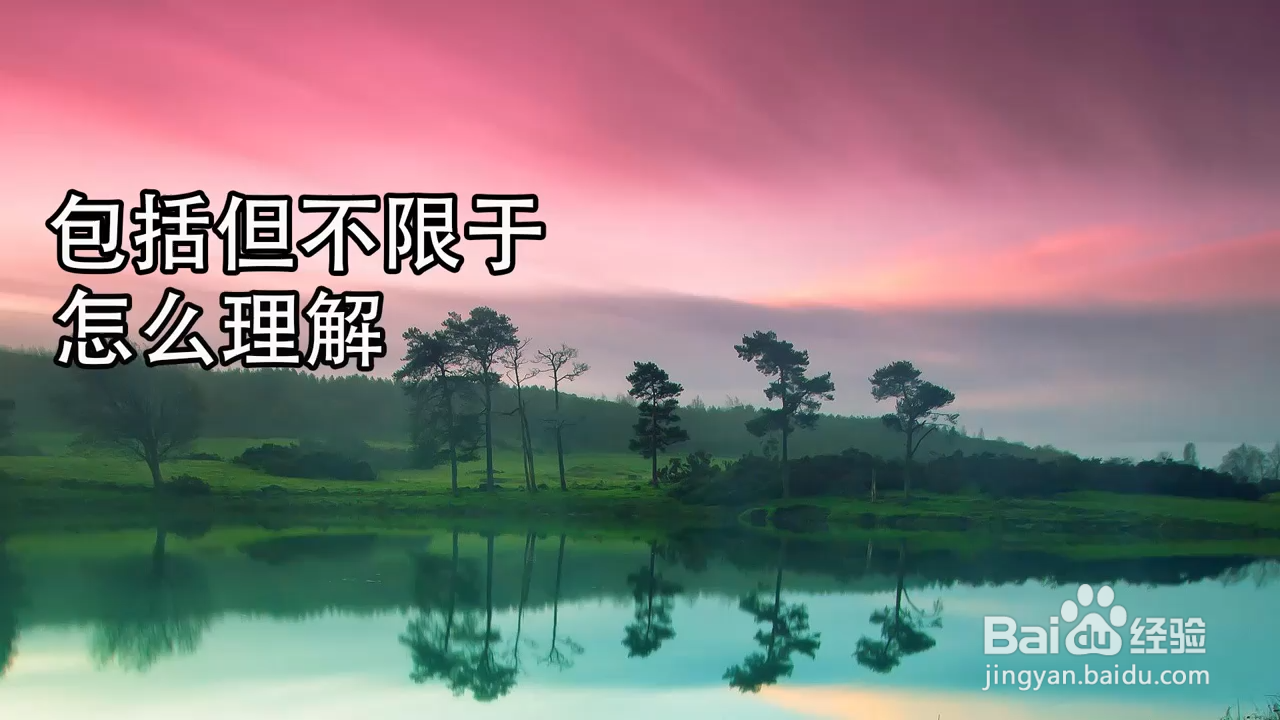 包括但不限于怎么理解