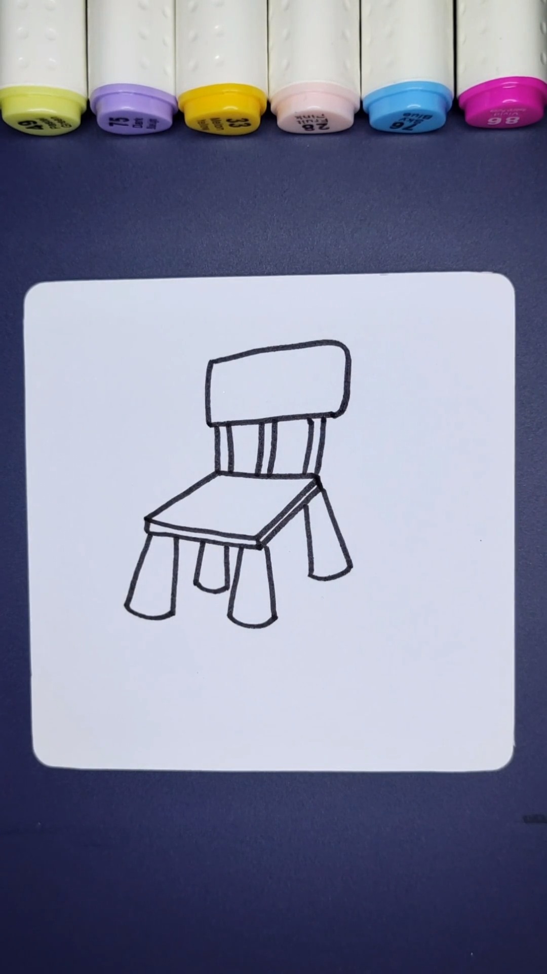 怎么画凳子的简笔画图片