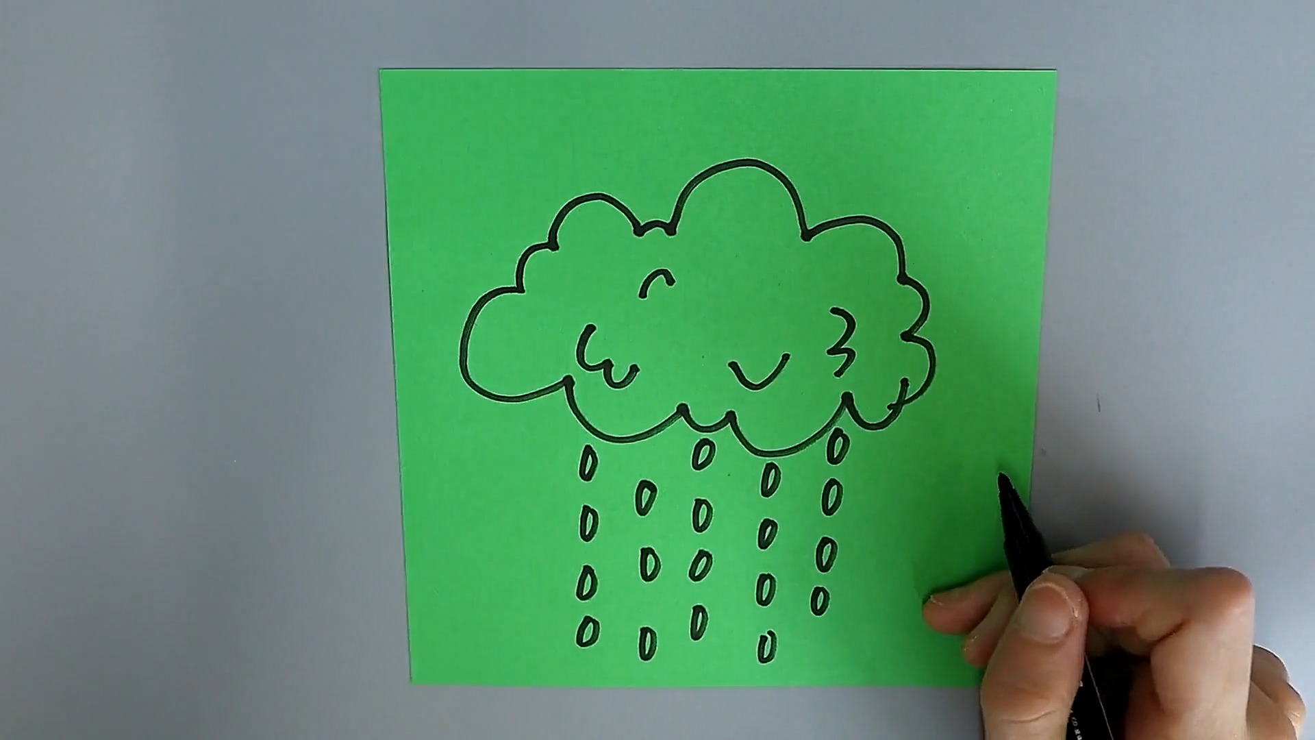 雨的简笔画如何画?