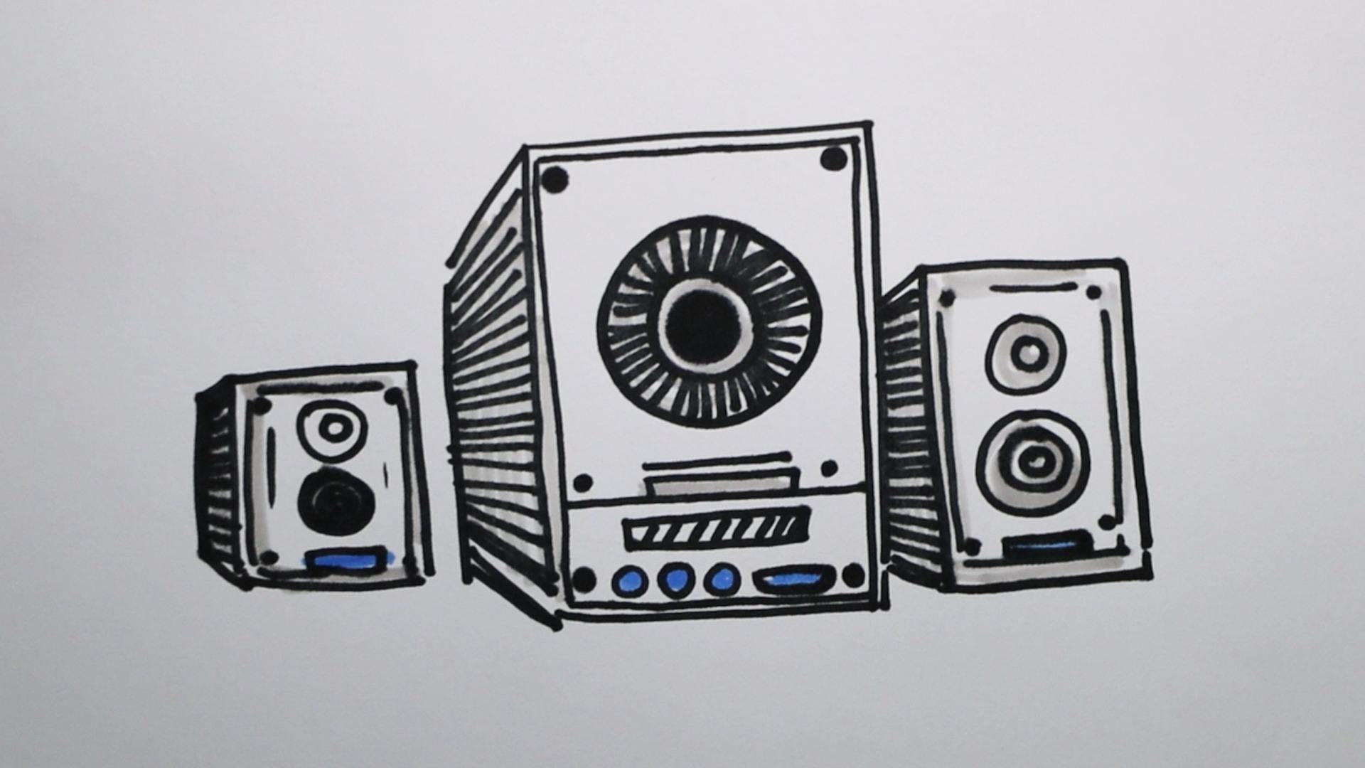 音响怎样画?超简单哦