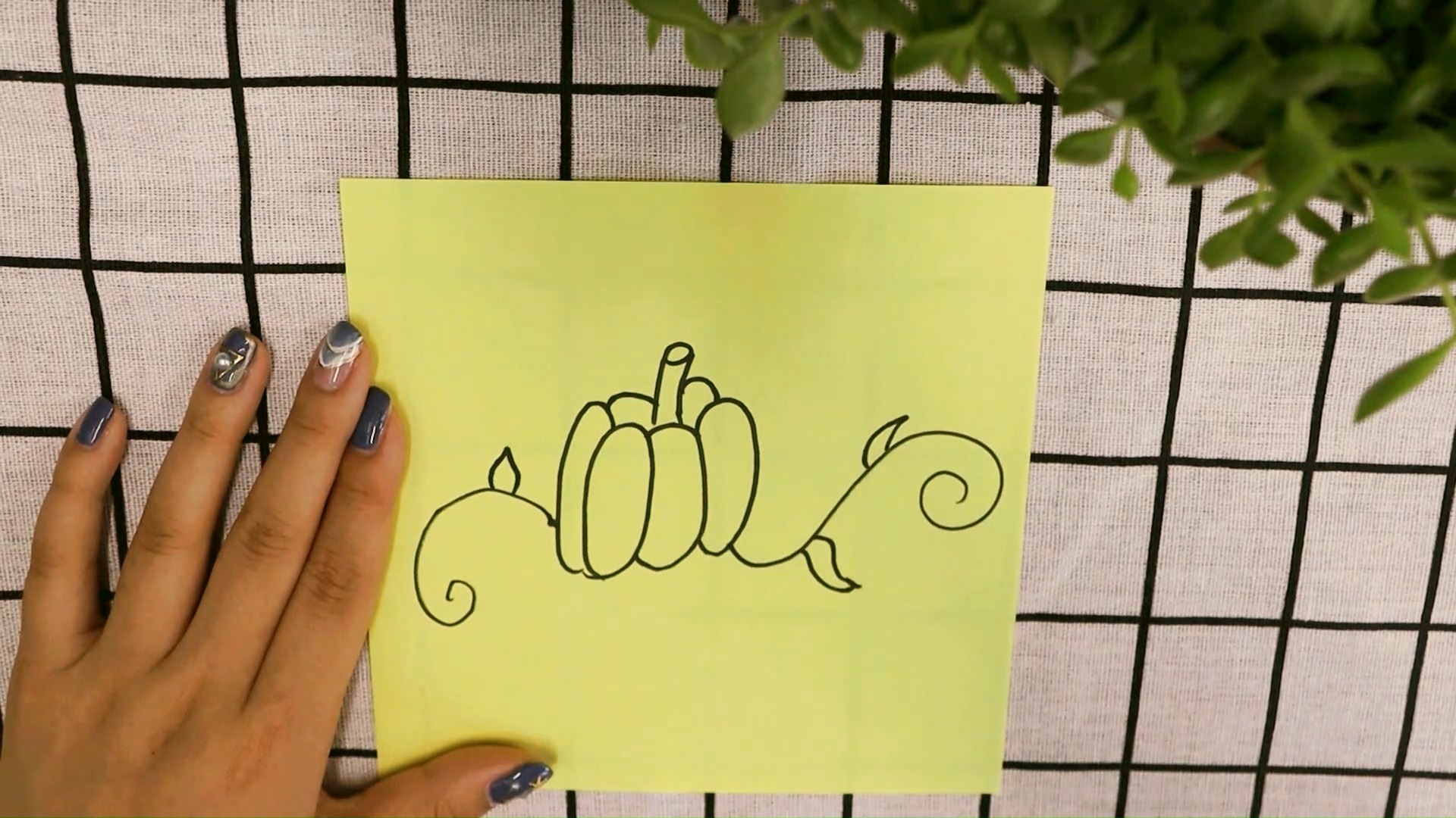 南瓜的简笔画怎样画?