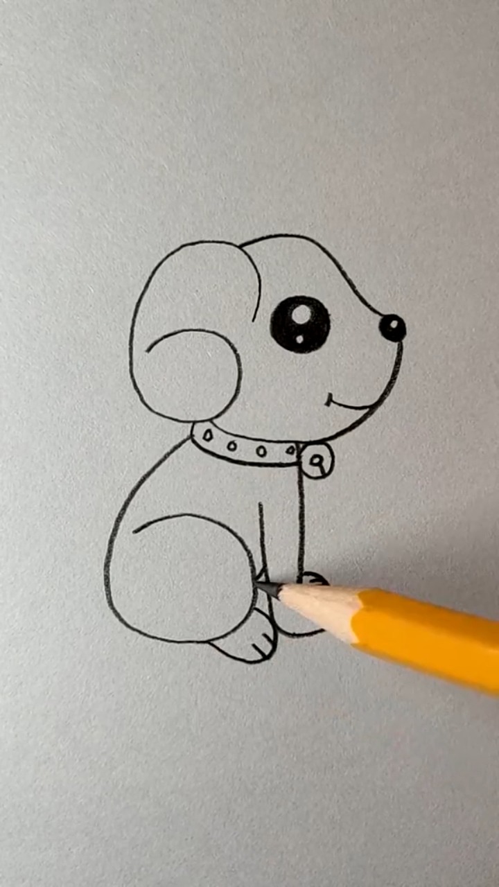 小狗怎样画简单图片
