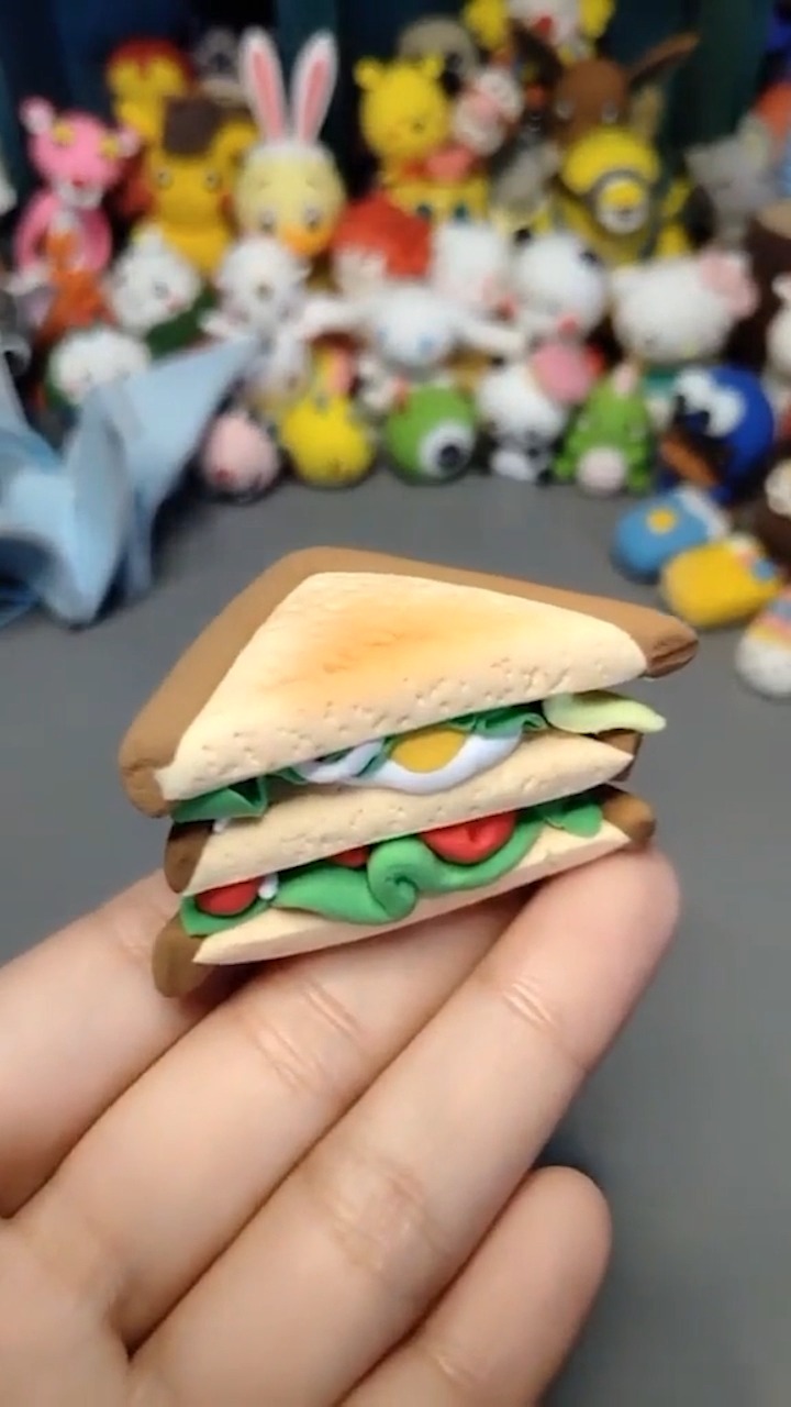 黏土手工三明治怎么做?