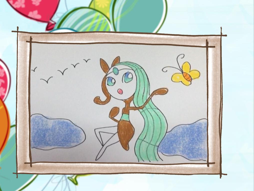 卡通画美洛耶塔简单几步