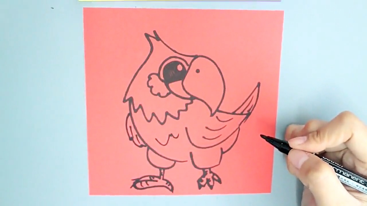 鹦鹉的简笔画怎样画?