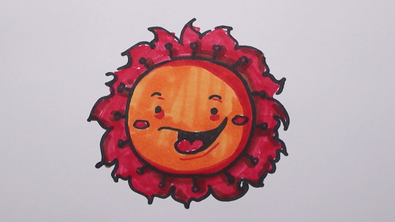 太阳简笔画怎样画?