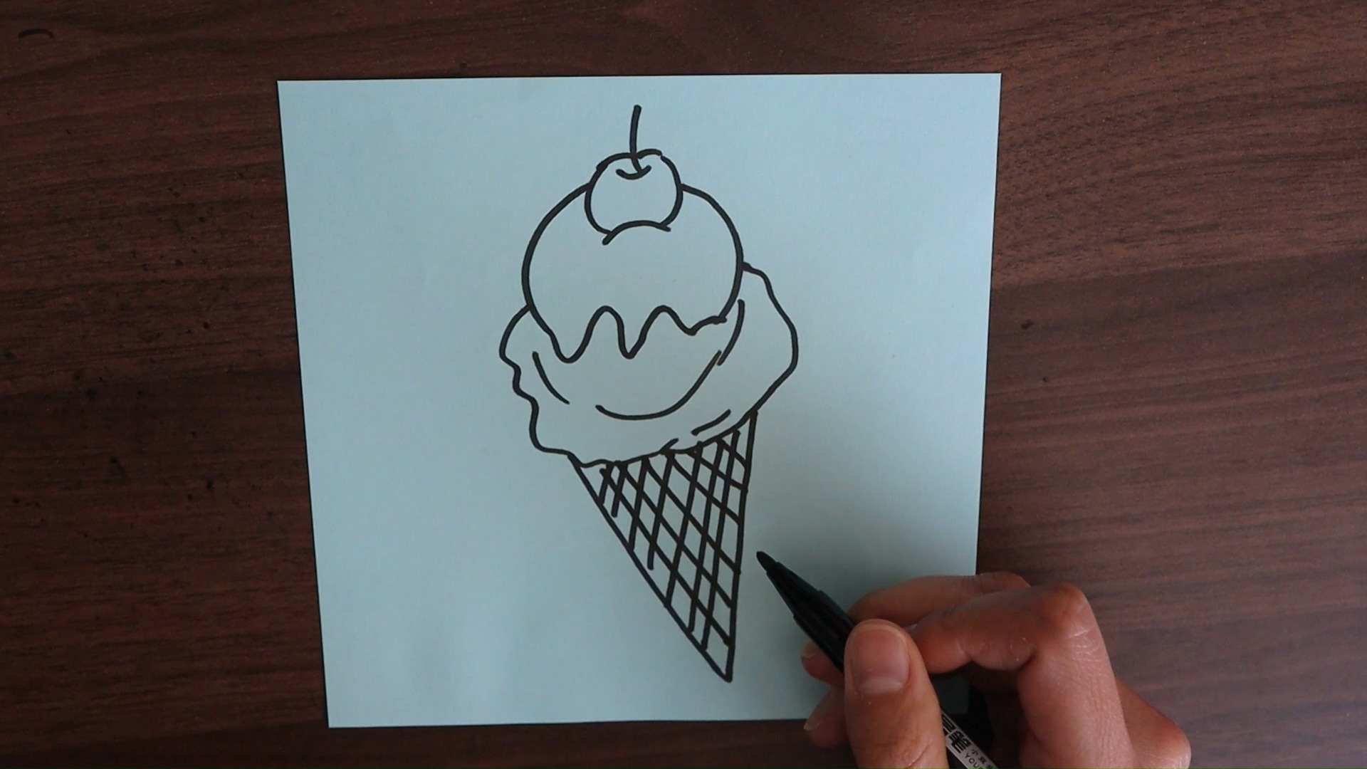 甜筒的简笔画如何画?