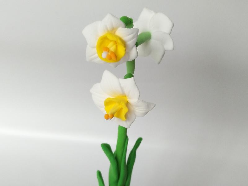 粘土怎么做水仙花?