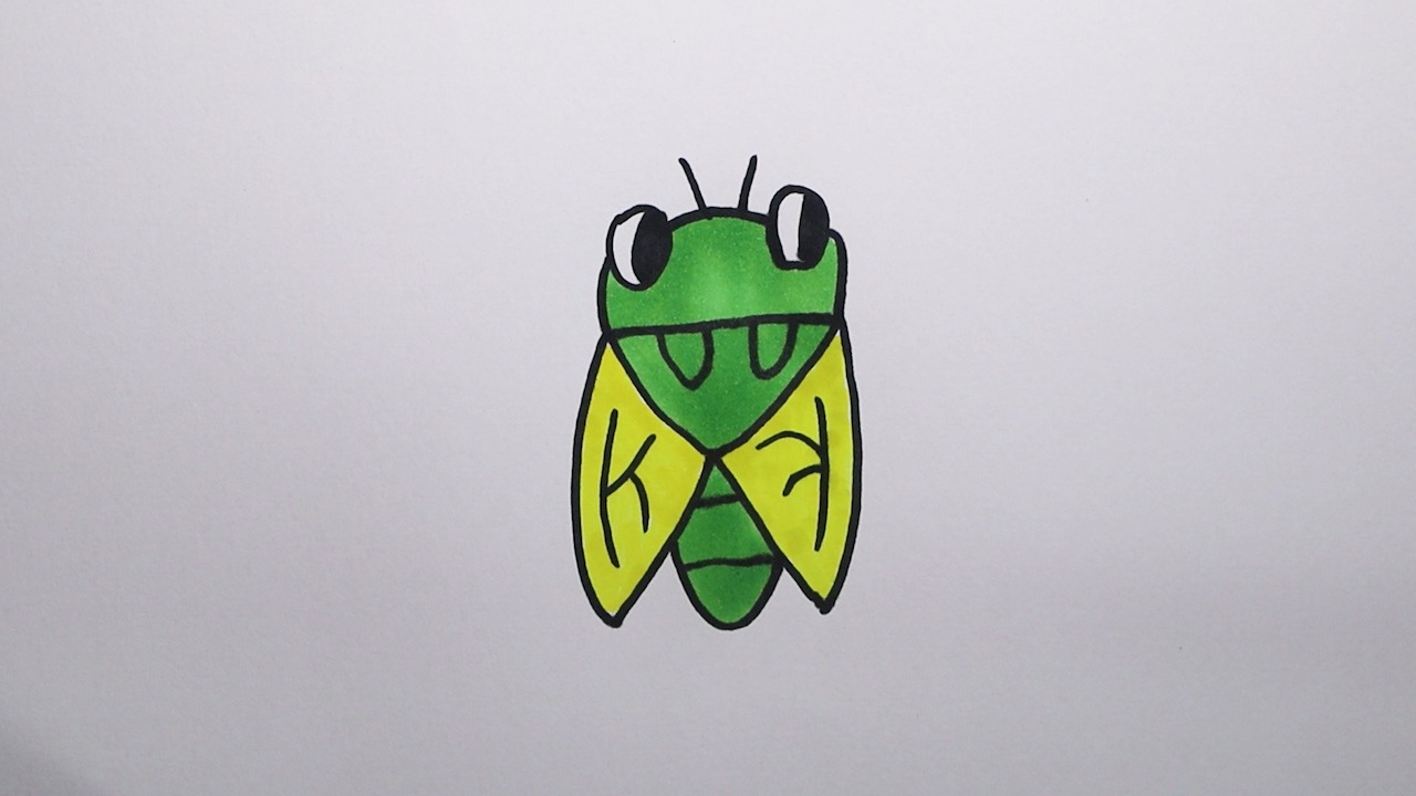 可爱的知了怎样画?