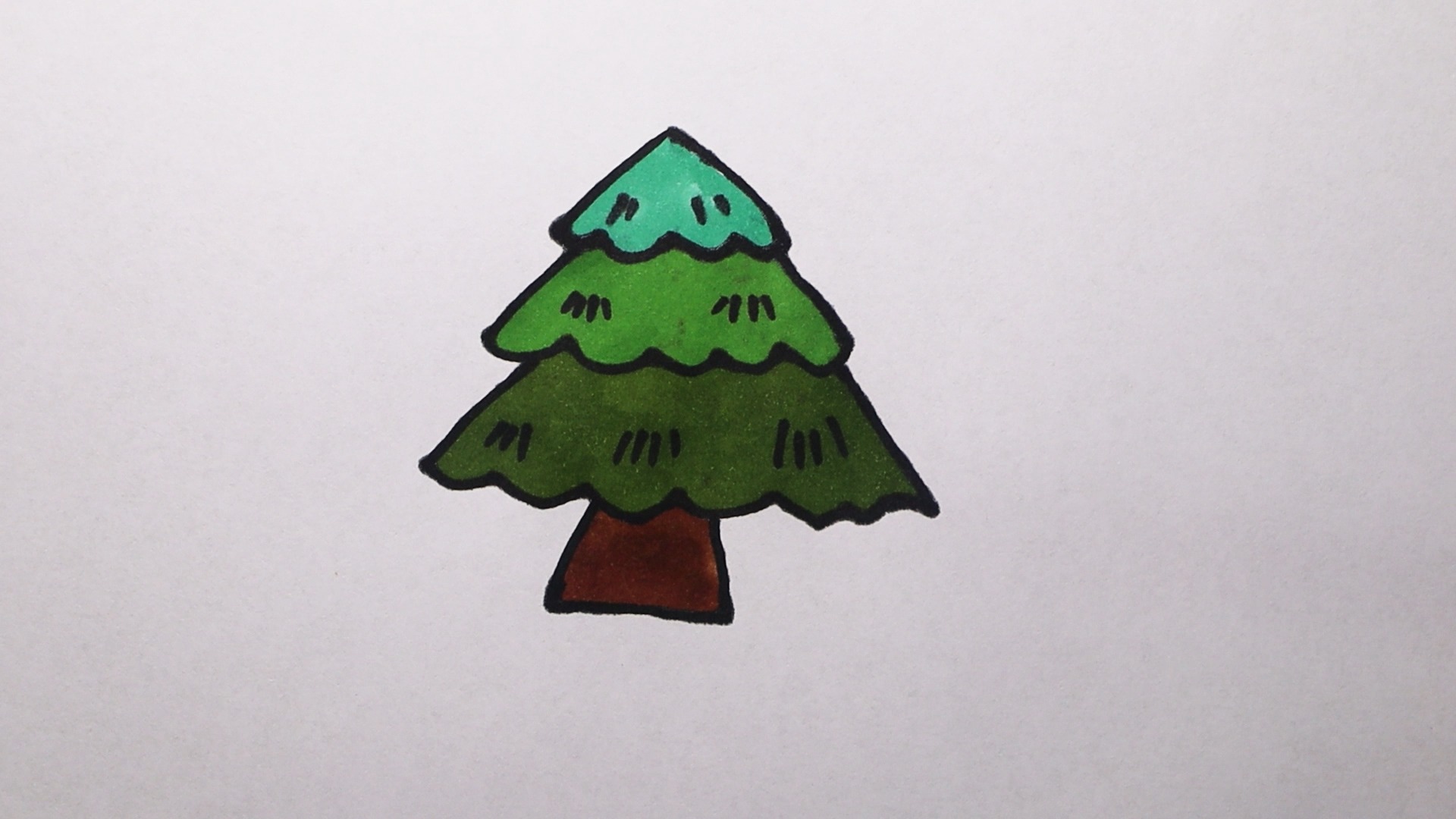 三角松树怎样画?