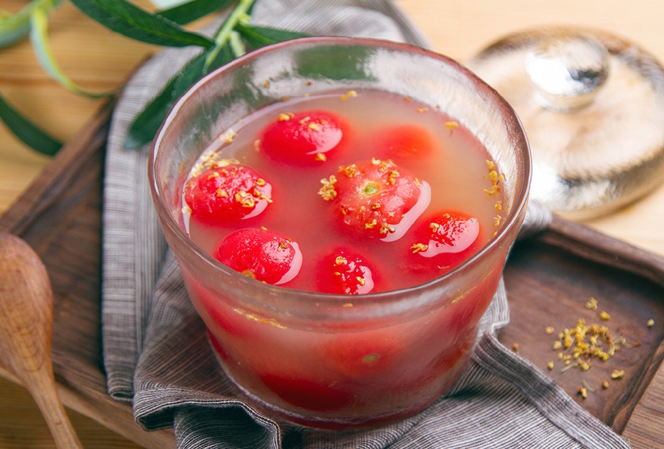 桂花梨汁渍番茄怎么做