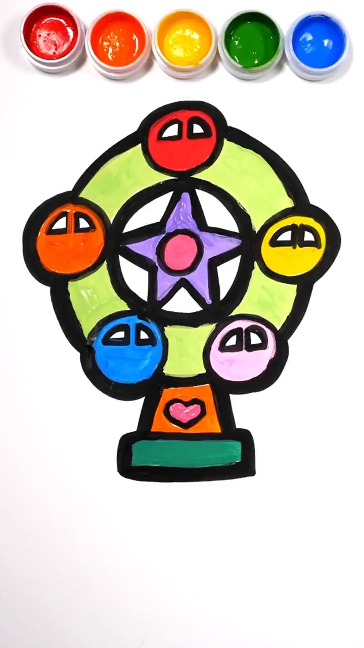 怎样画一个摩天轮?