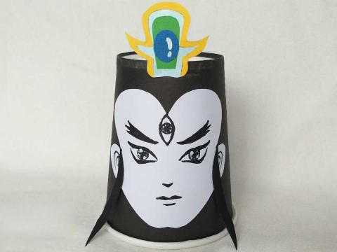 怎样用纸杯工艺制作英雄人物