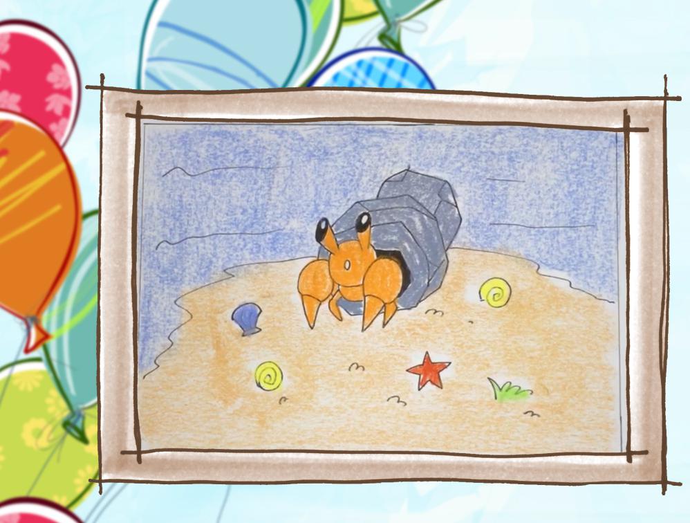 石头蟹画法图片