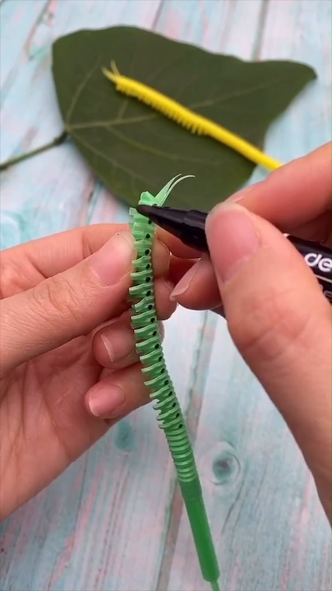 怎么用吸管做毛毛虫