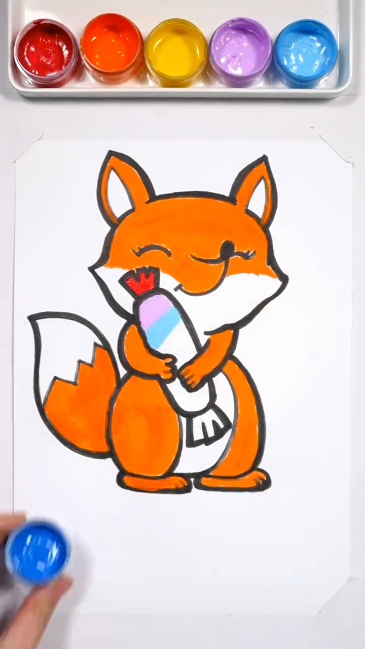 如何画可爱的小狐狸