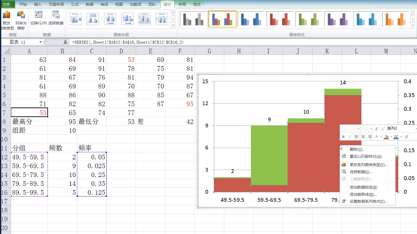 excel频率分布直方图怎么做