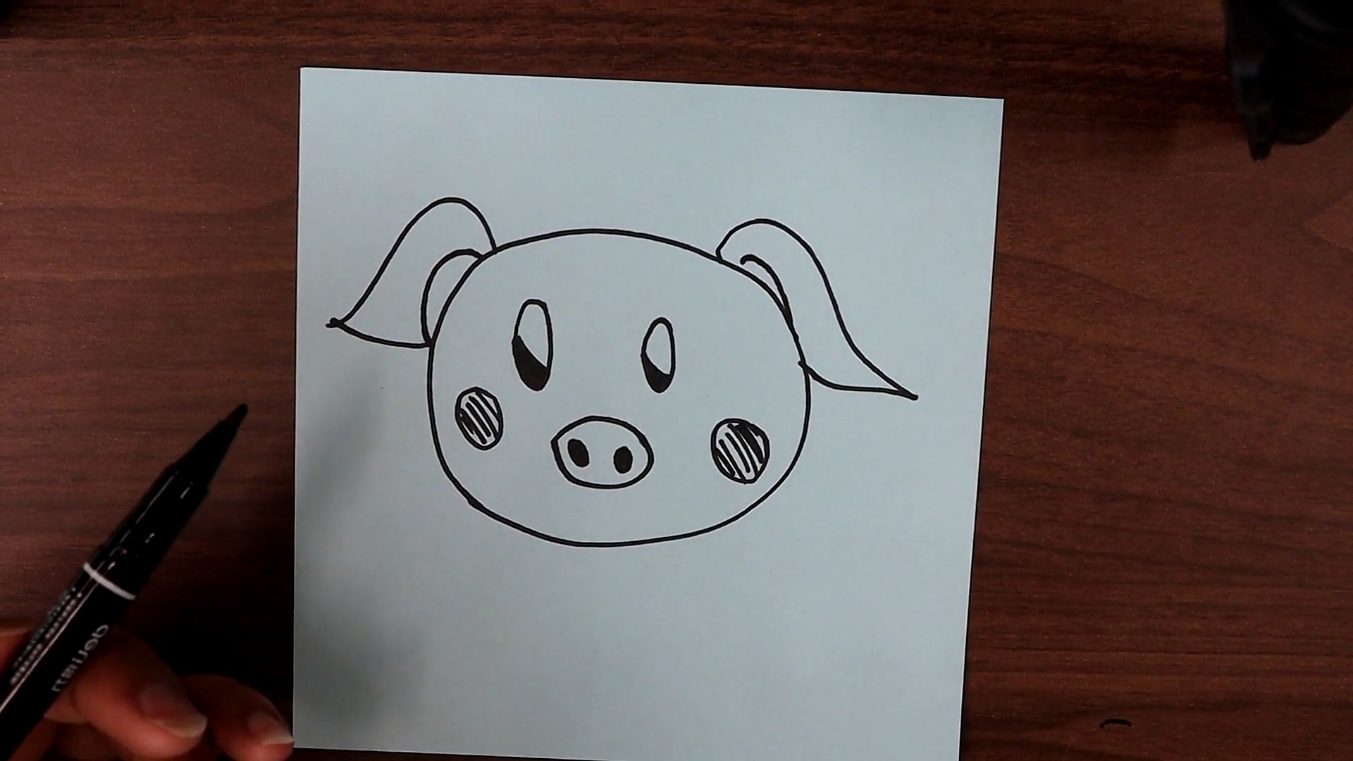猪头的简笔画怎样画?