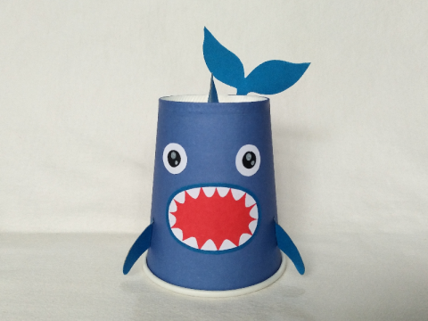 纸杯工艺袋鼠 轻松学会秒懂百科 纸杯工艺鲨鱼