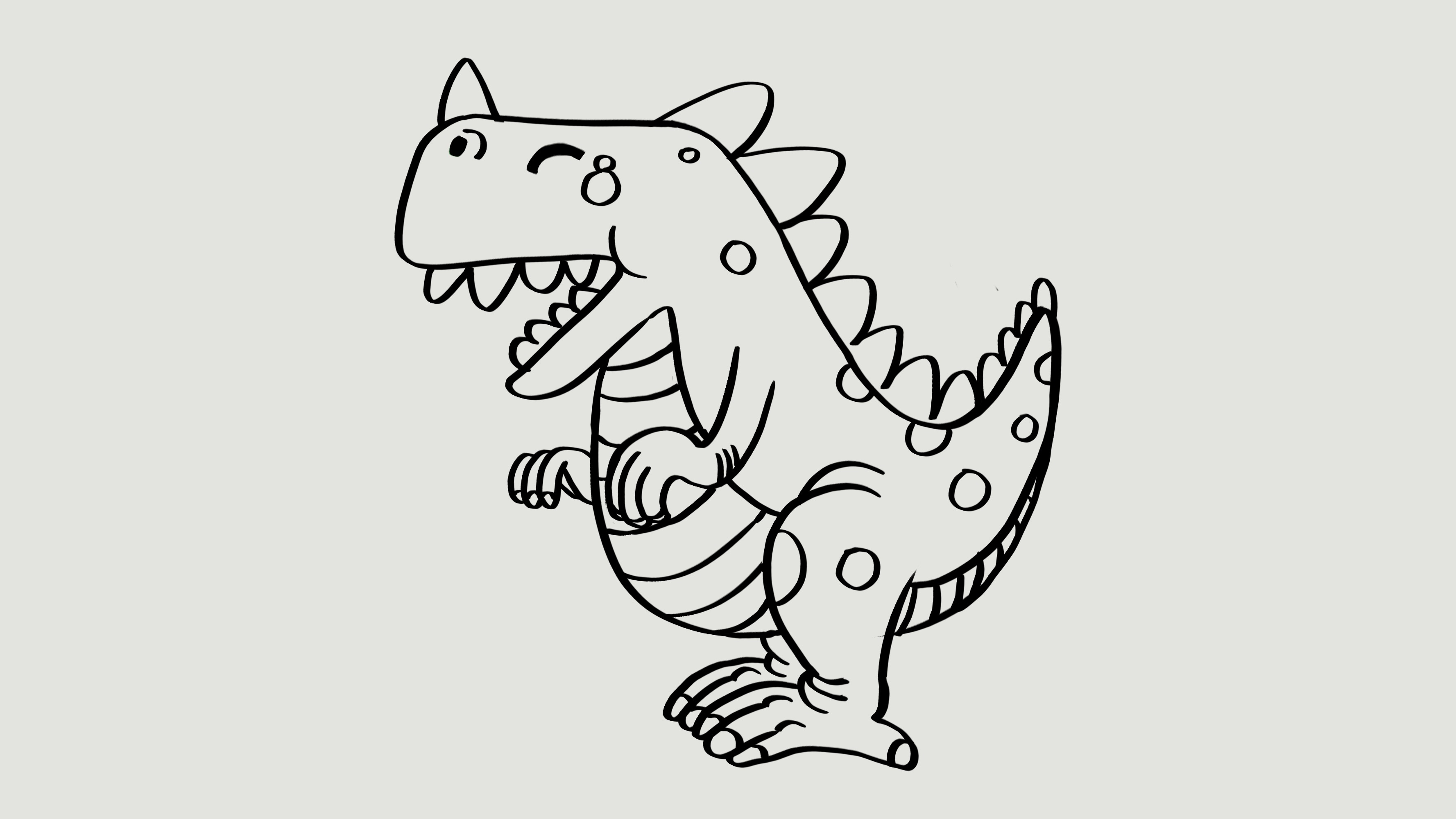 恐龙怎么画简单霸气图片