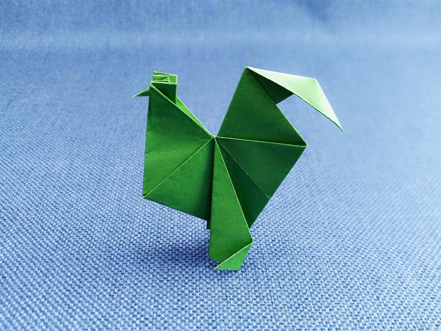 创意公鸡折纸教程