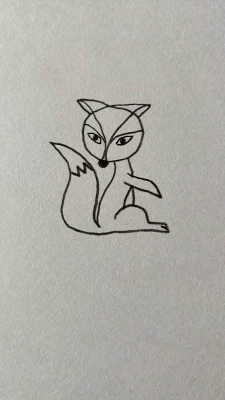 用数字6画狐狸怎么画?