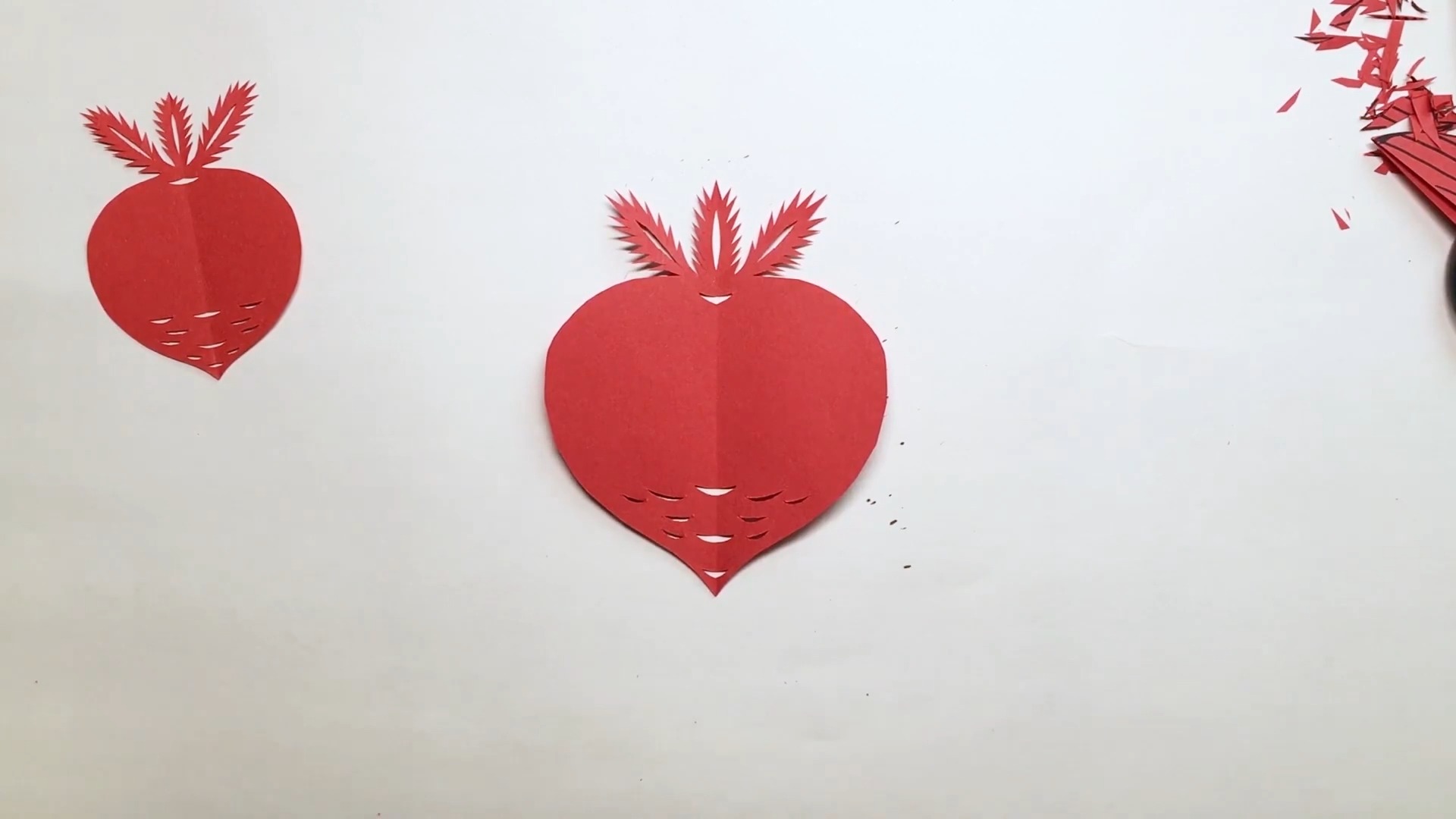 大萝卜剪纸怎么剪?