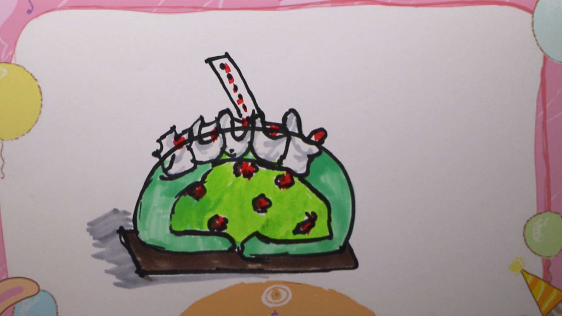 抹茶糕点简笔画怎样画?