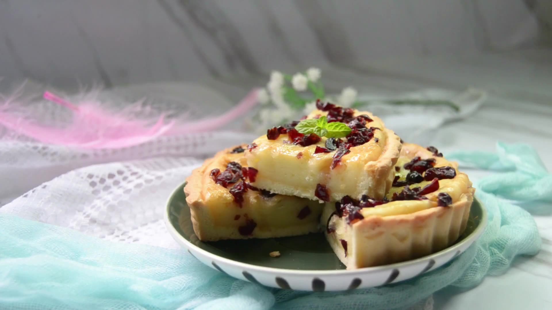 蔓越莓椰浆乳酪派怎么做