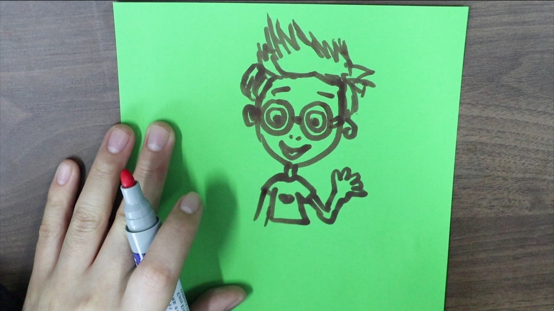 天才眼镜狗舍曼怎样画?