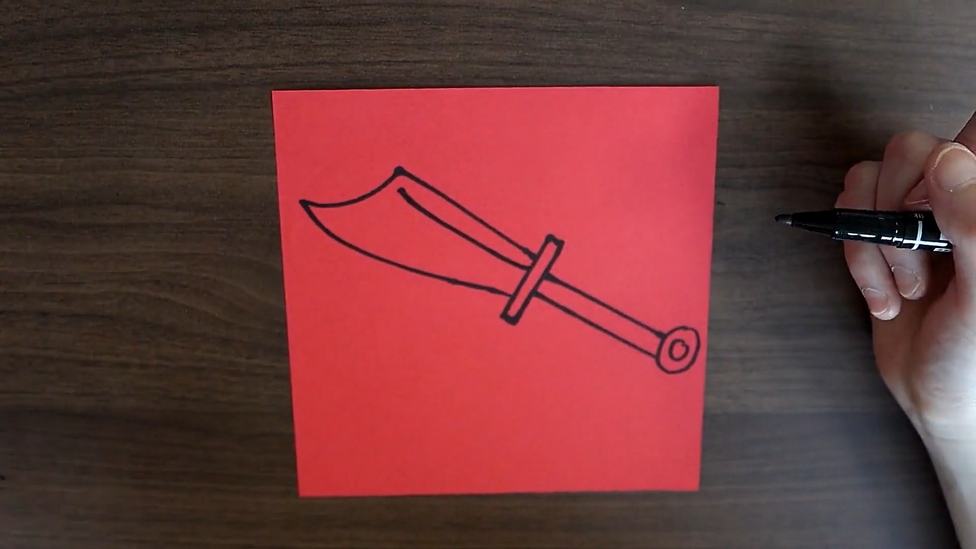 朴刀的简笔画如何画?