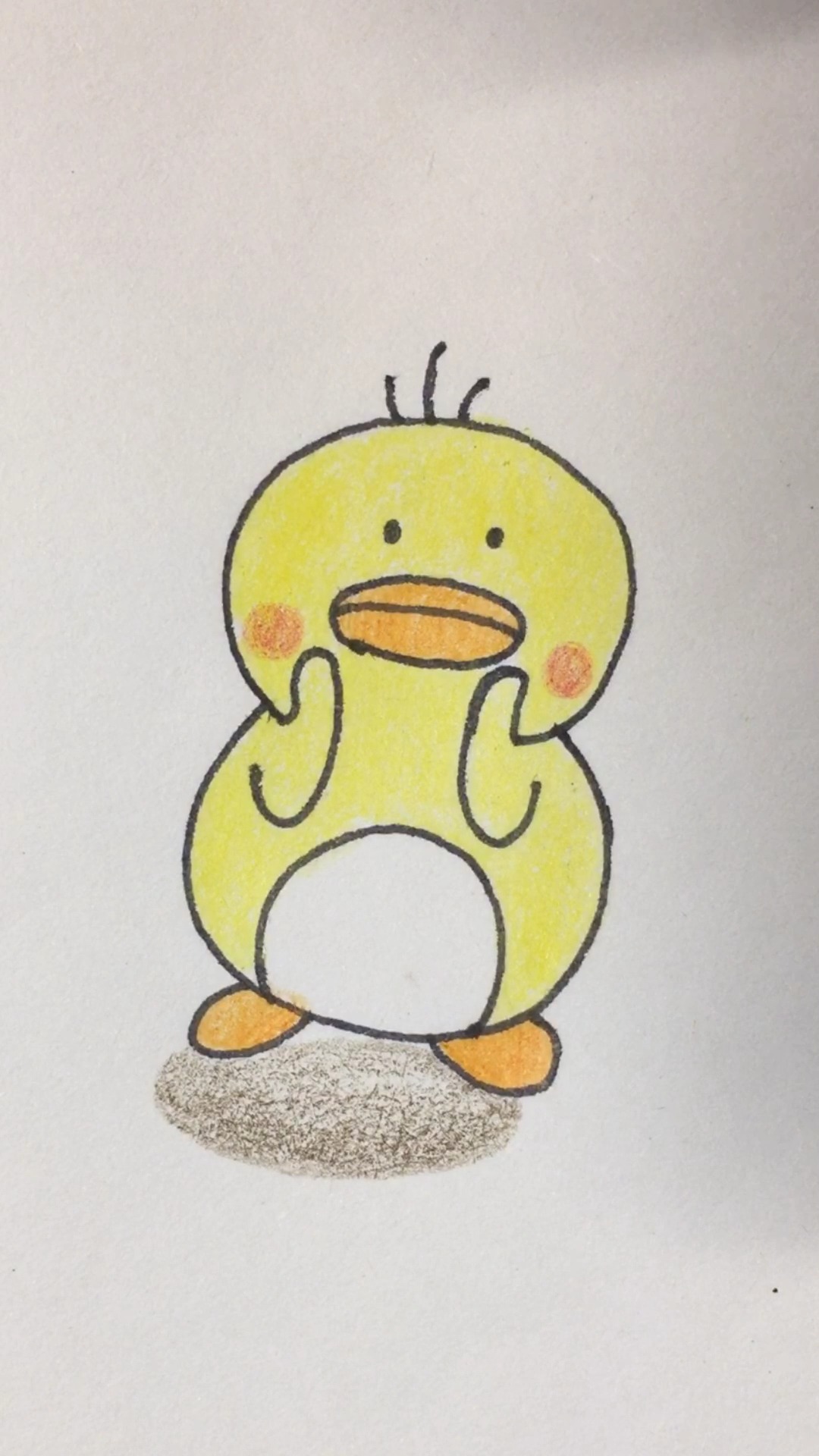 如何画小黄鸭简笔画?