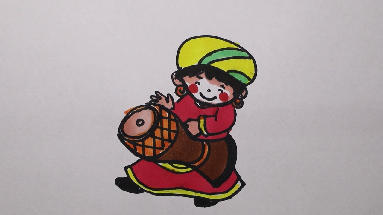 拉祜族男孩怎样画?