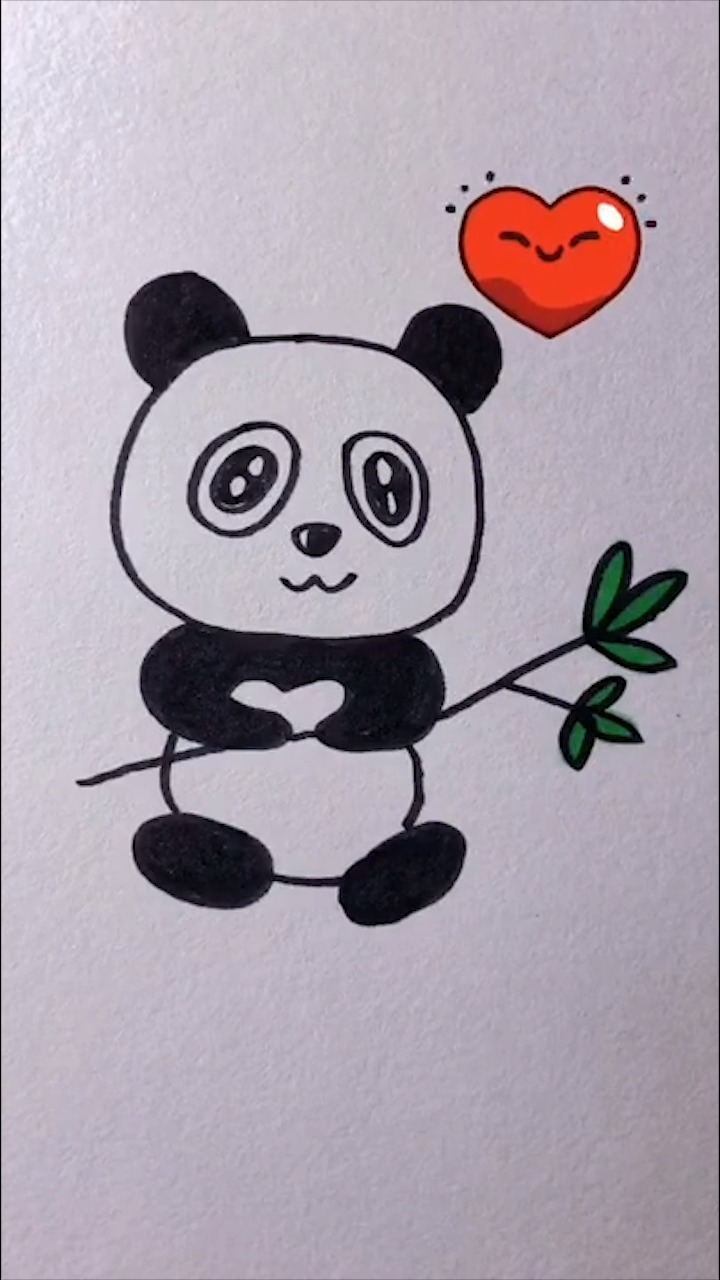 画一只熊猫简笔画图片