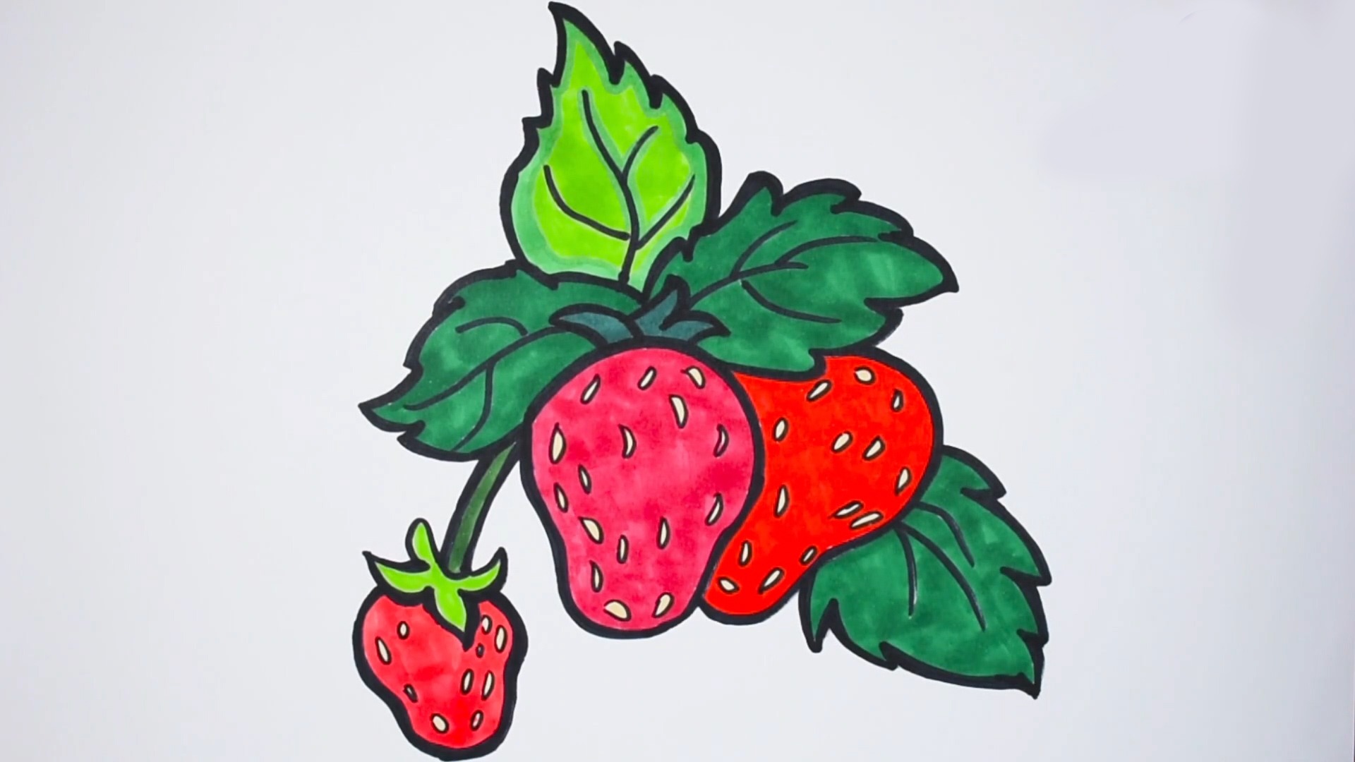 怎样画草莓简笔画