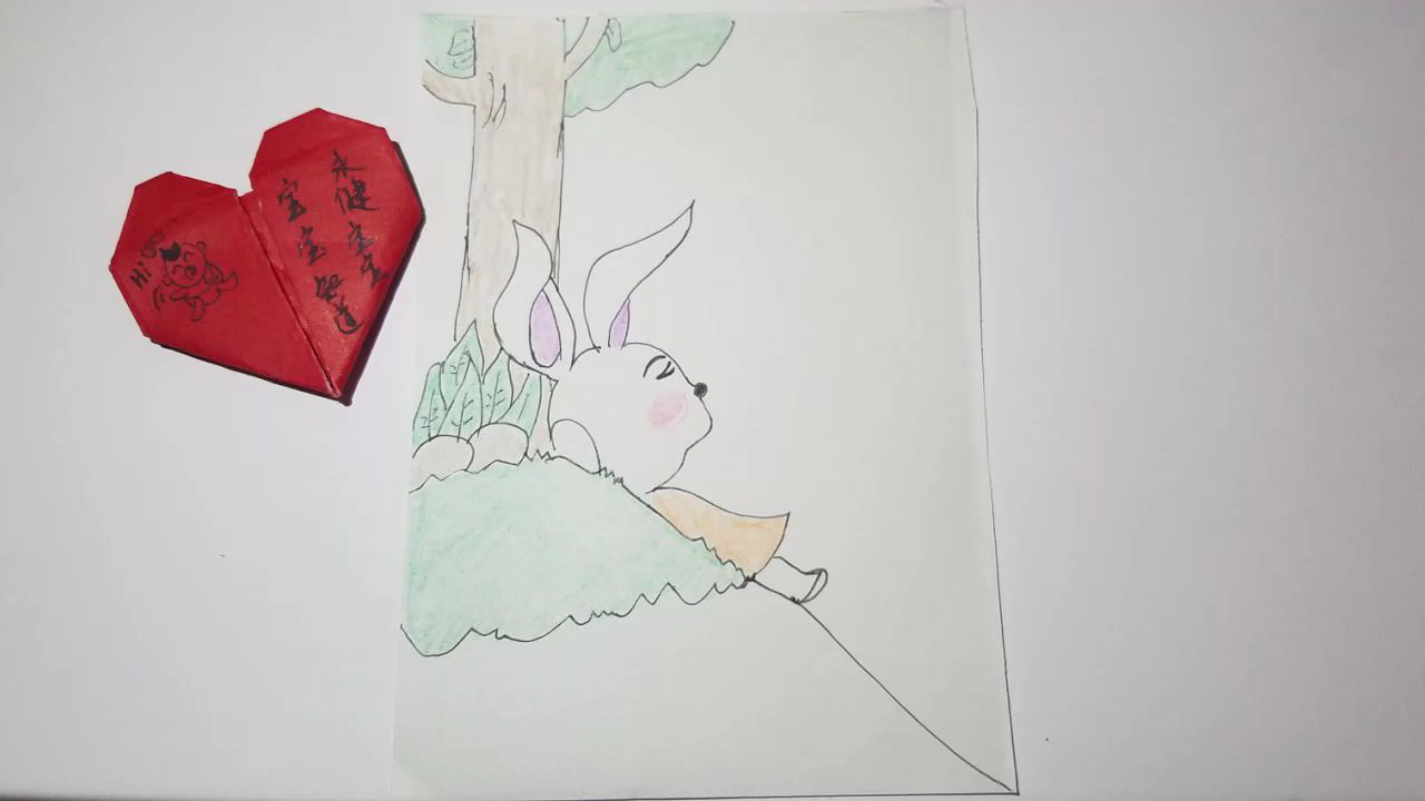 兔子坡的简笔画图片