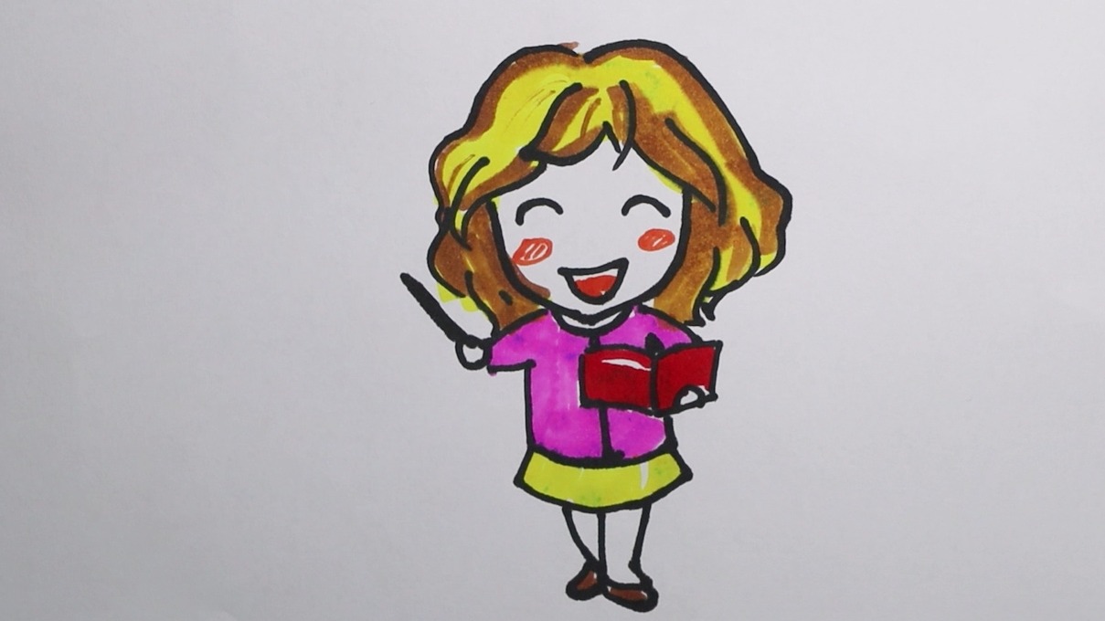 英语老师如何画