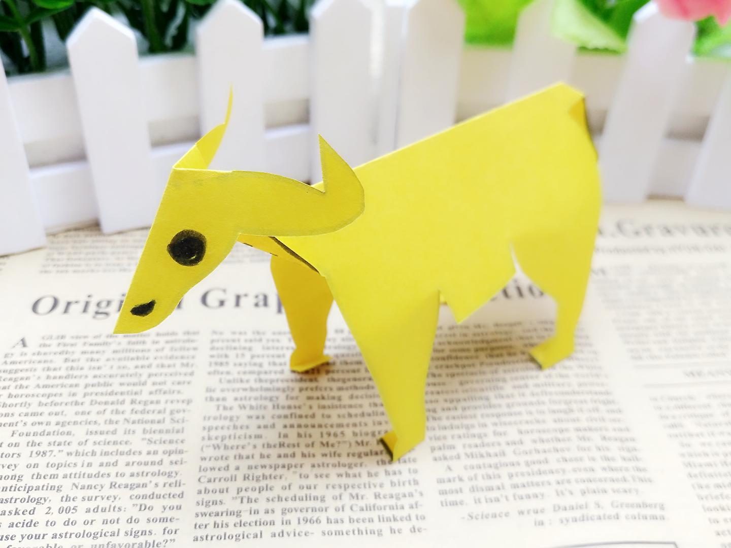 儿童剪纸创意水牛快速学会