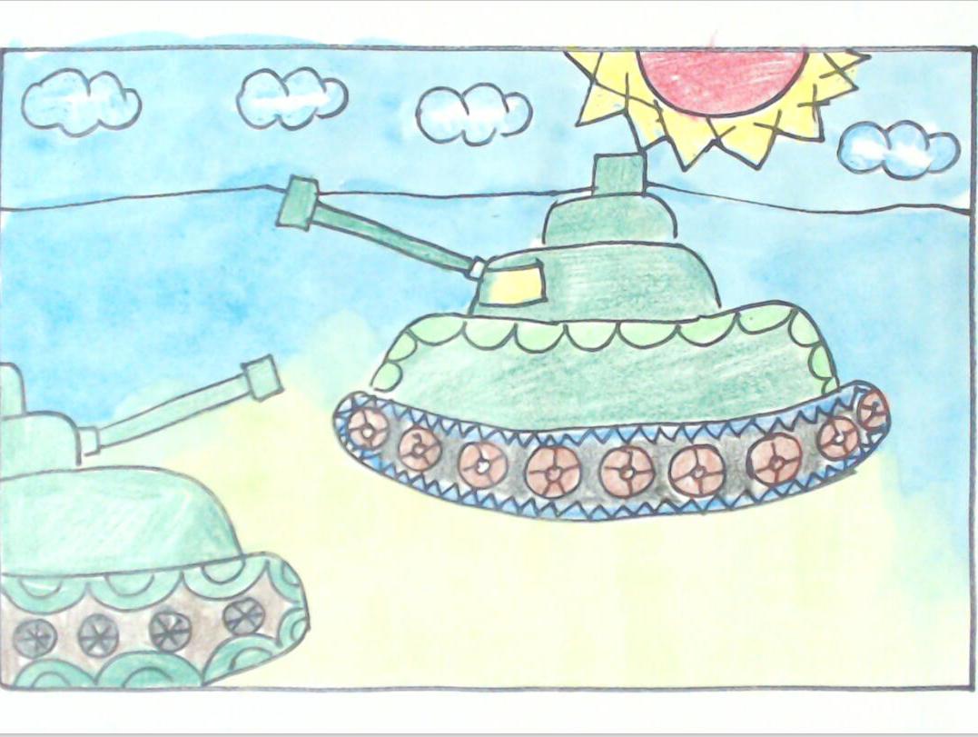 怎么画简笔画坦克