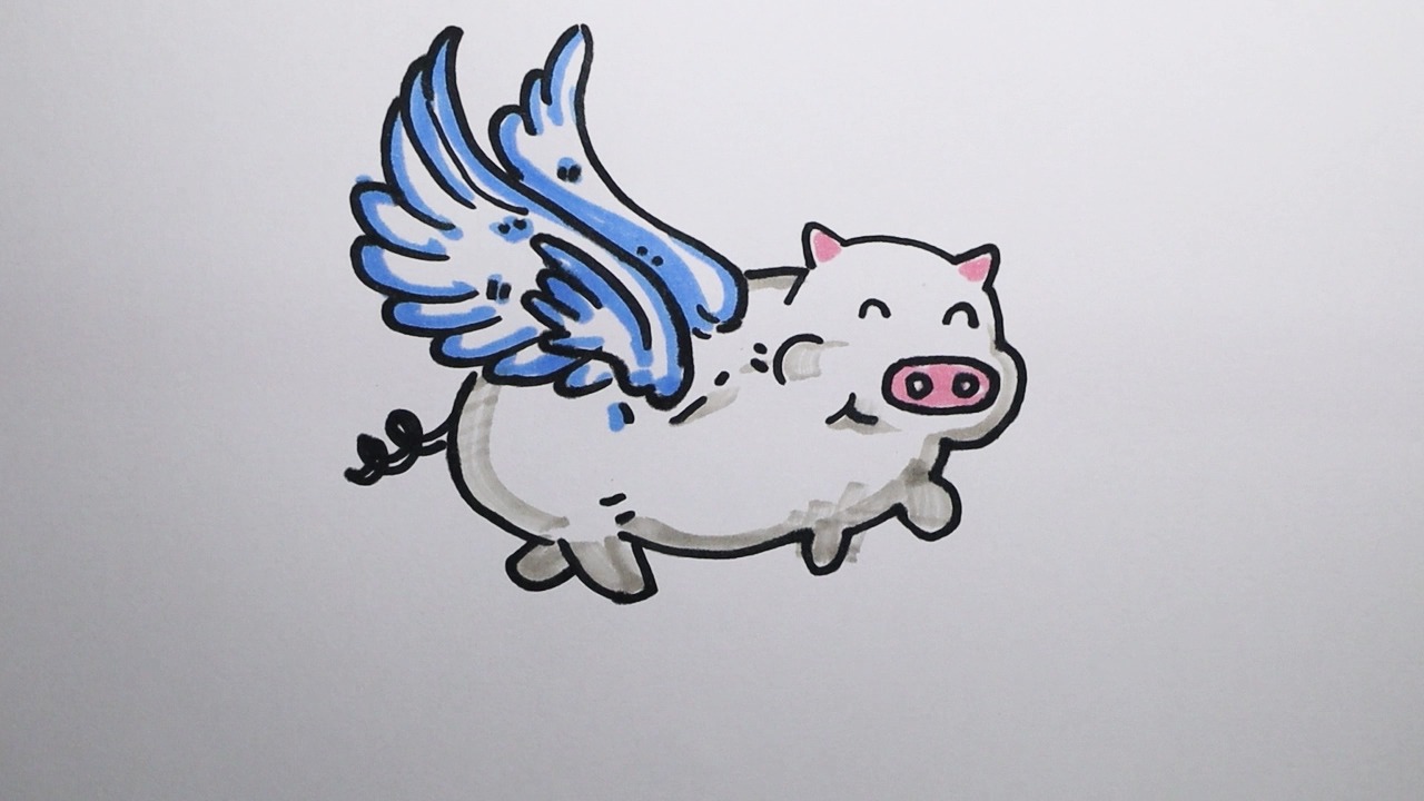 飞猪怎样画?