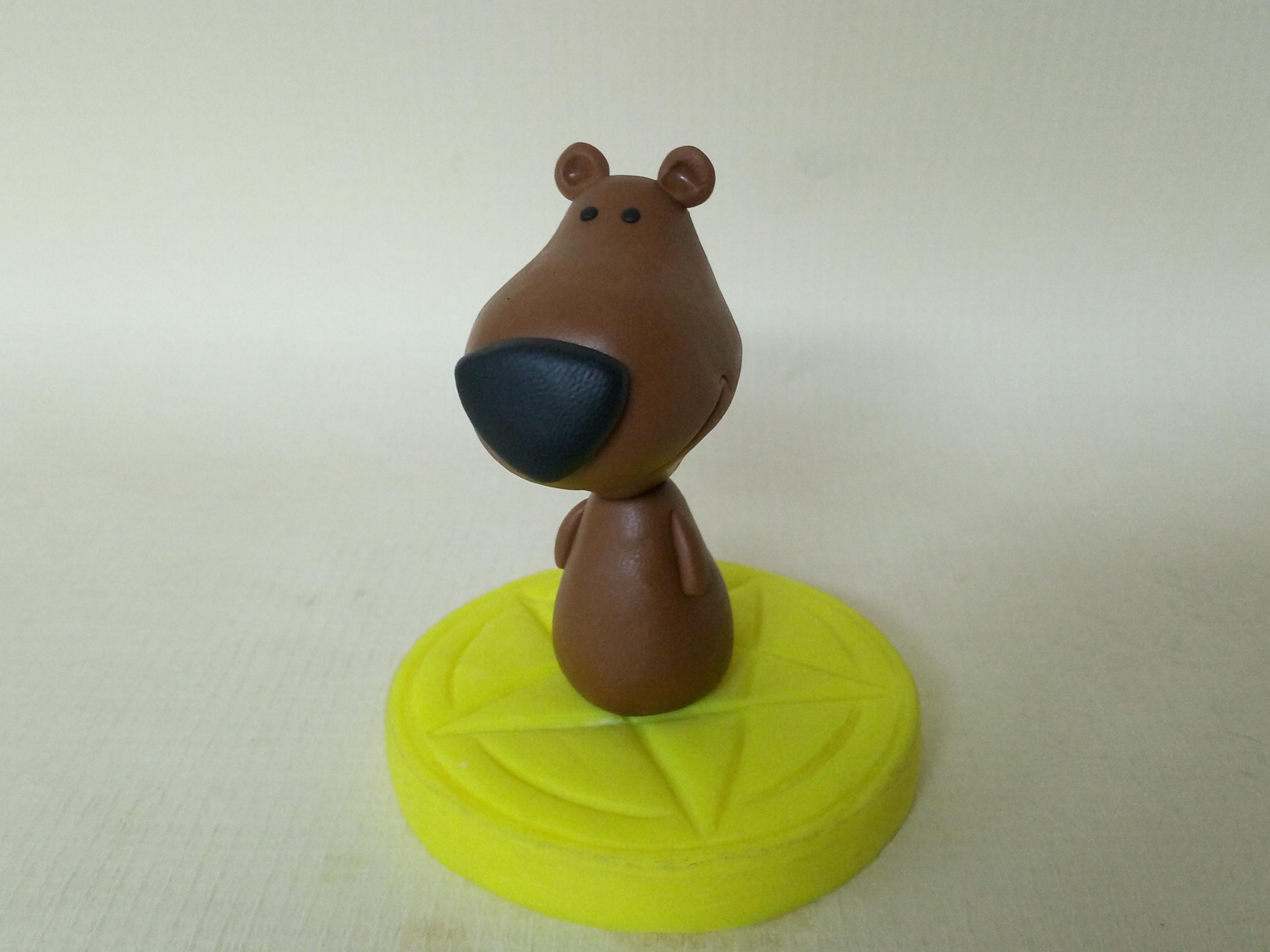 小熊粘土制作生动形象