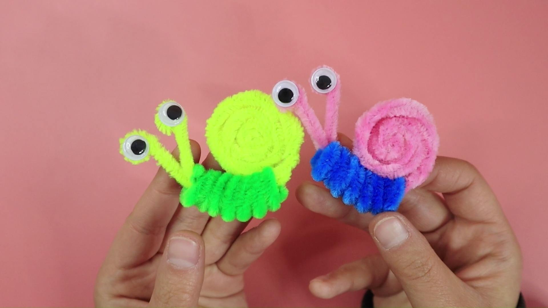 如何用扭扭棒制作可爱小蜗牛