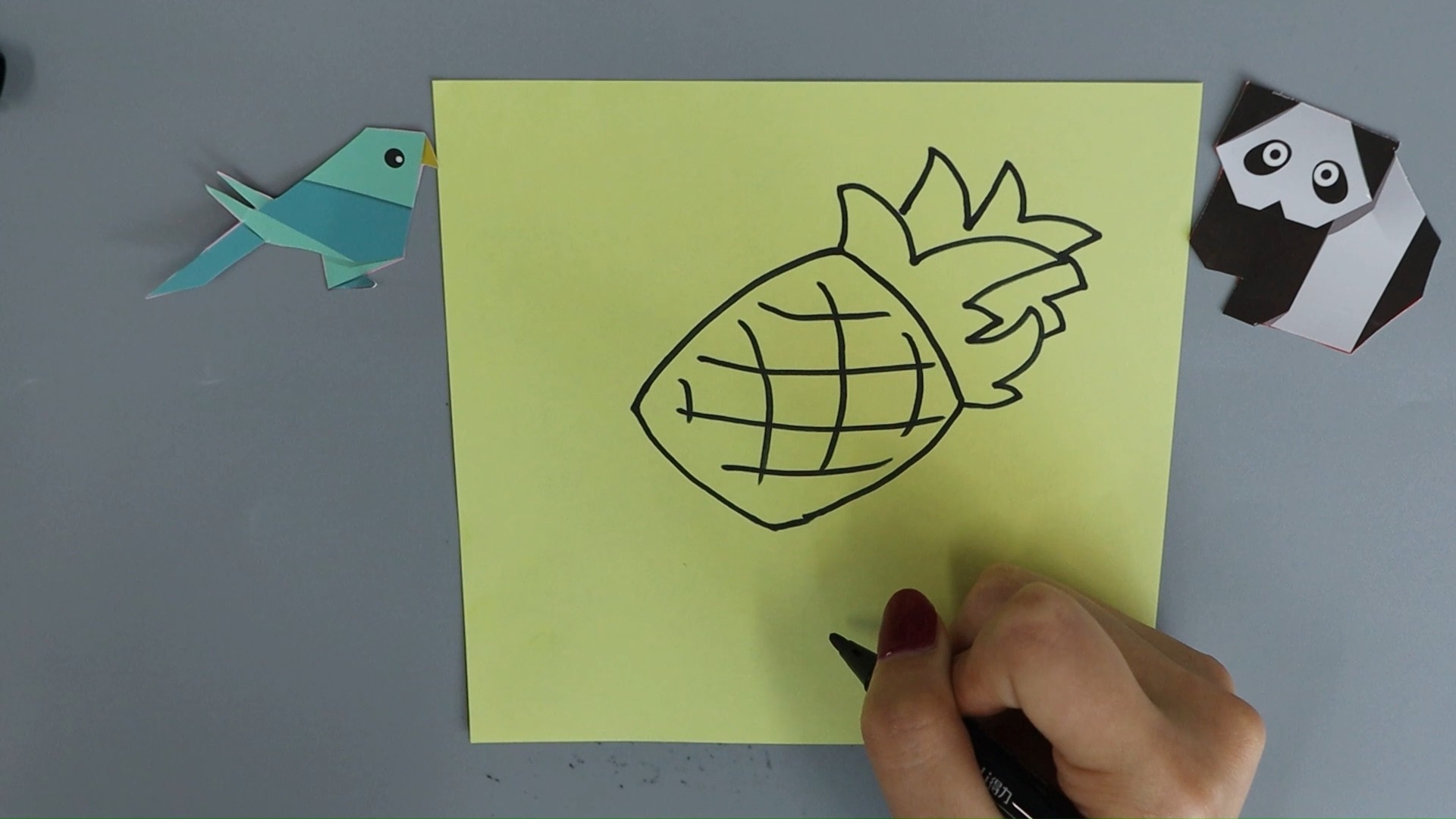 凤梨的简笔画怎样画?