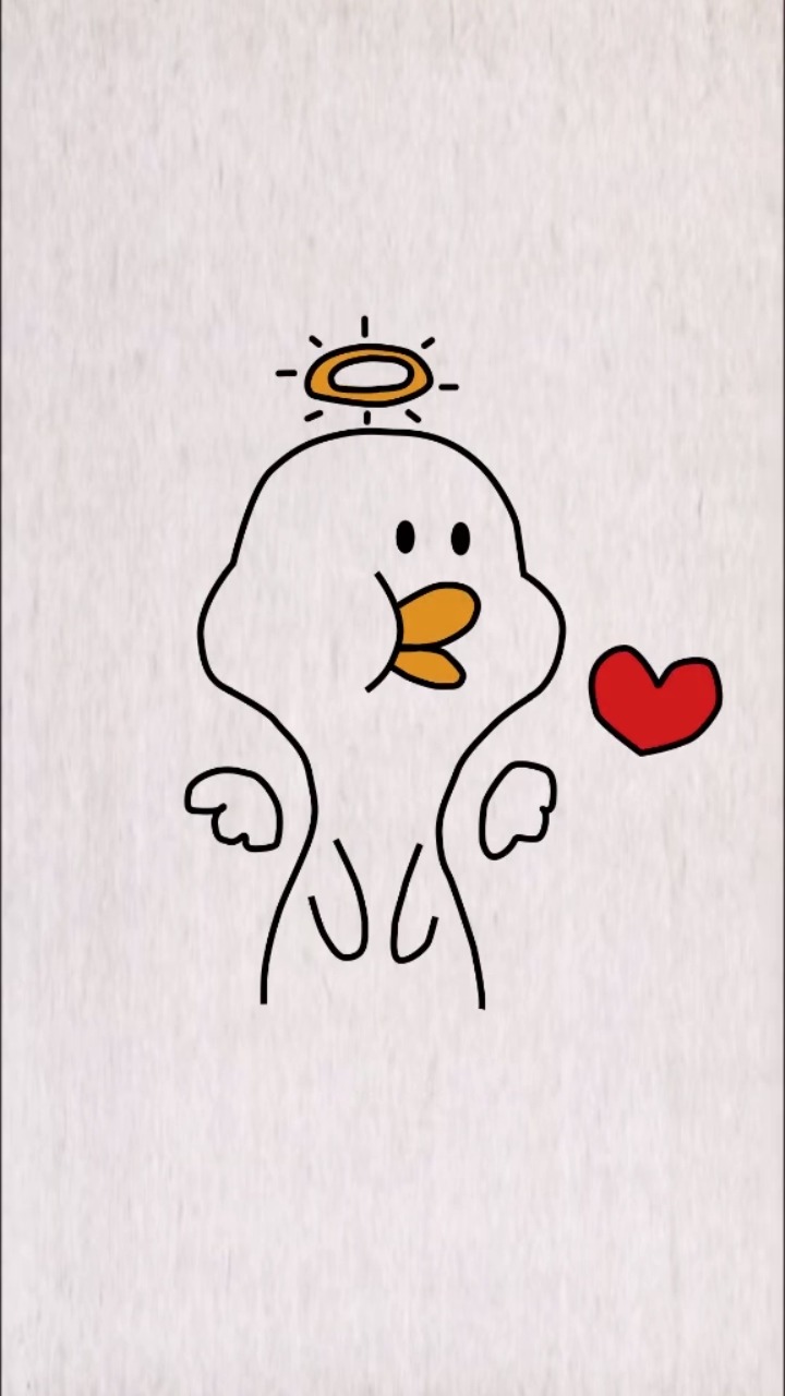 天使鸭简笔画怎么画