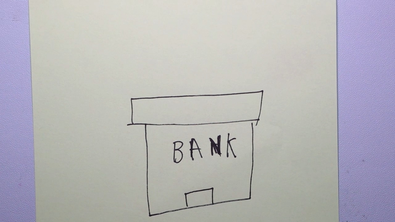 银行标记简笔画图片图片
