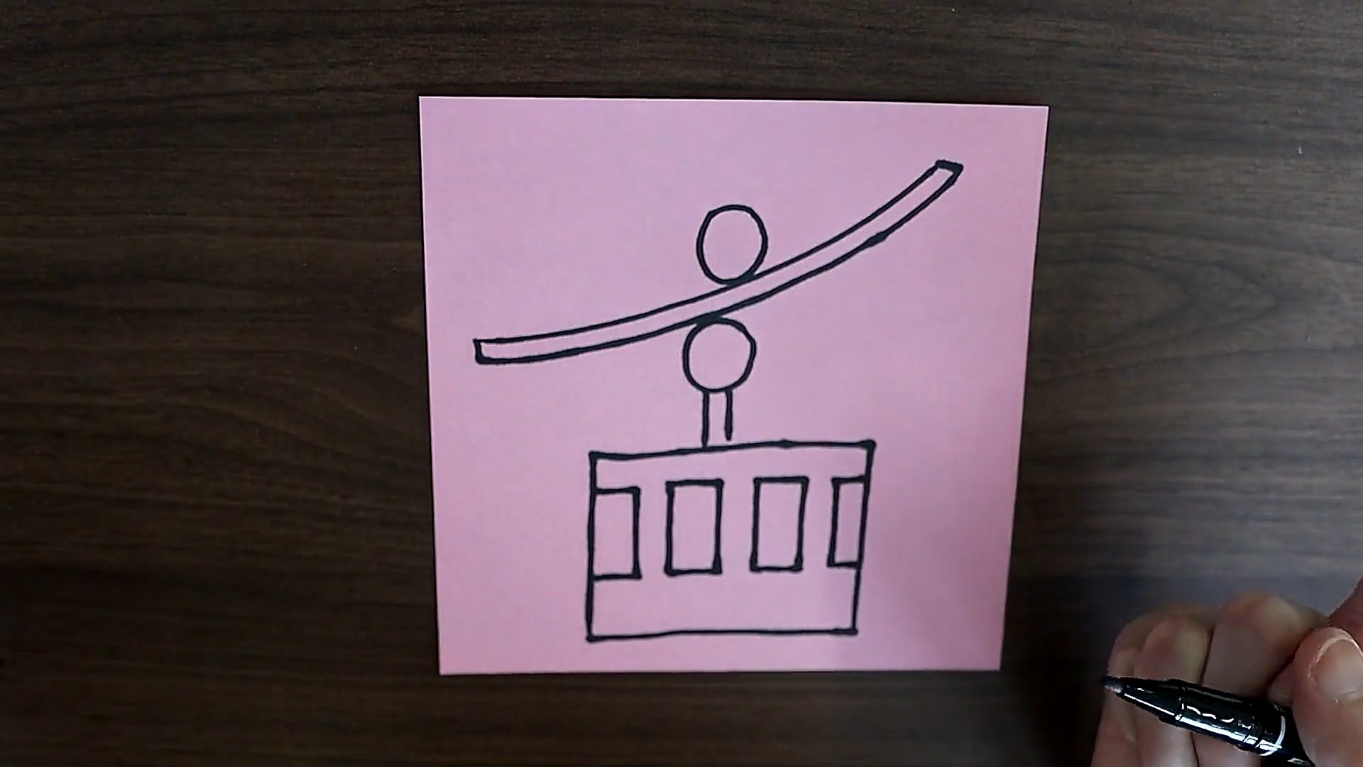 缆车的简笔画如何画?