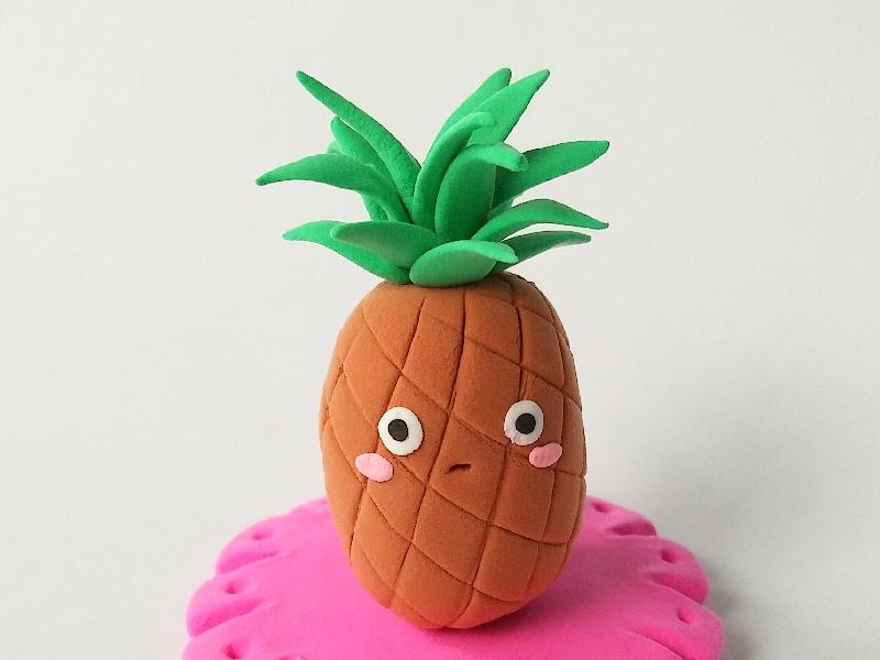 粘土菠萝怎么制作