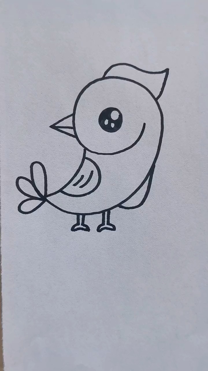 简单画小鸟 幼儿图片