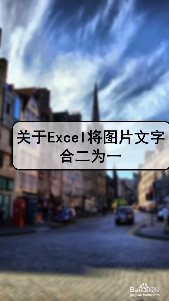关于excel将图片文字合二为一